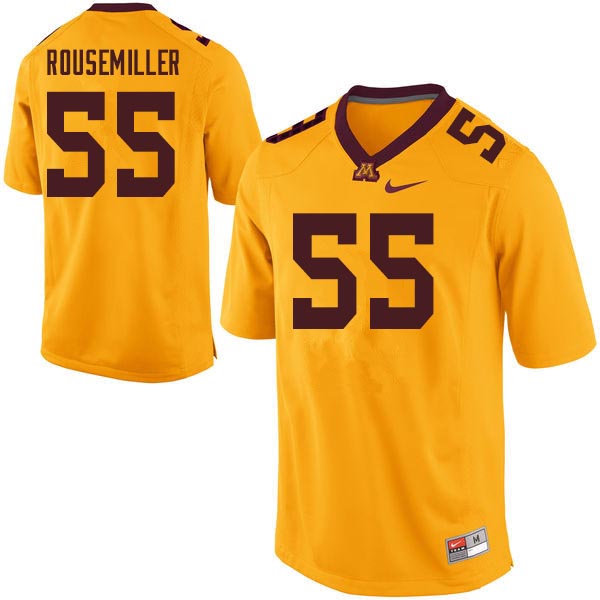 Men #55 Eric Rousemiller Minnesota Golden Gophers College Football Jerseys Sale-Gold - Click Image to Close
